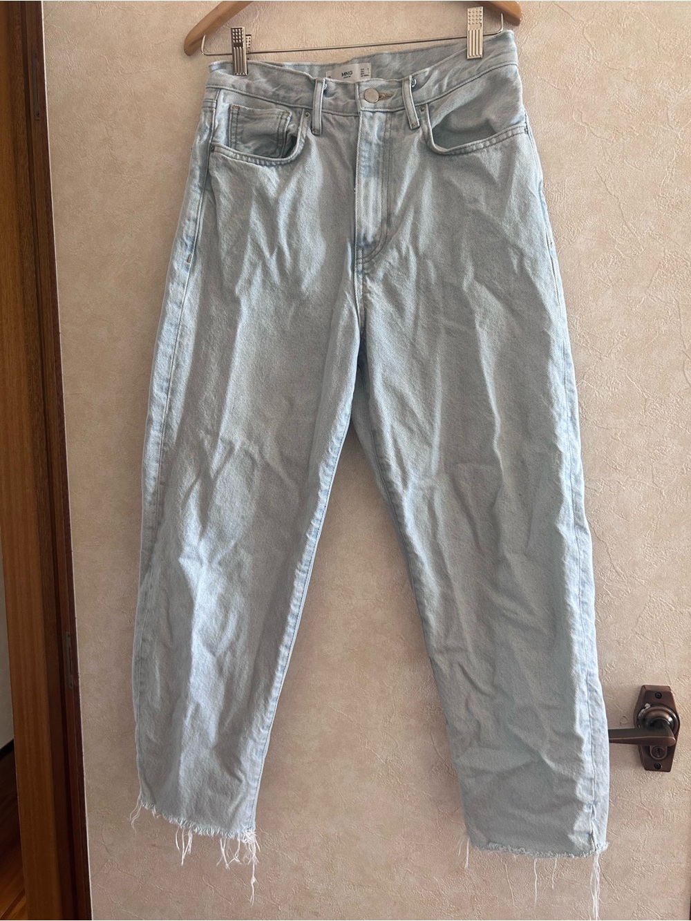 Mango Light Blue Straight Leg Jeans